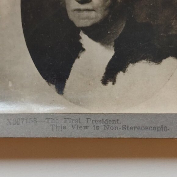 Antique Stereograph Card George Washington The First President Made in USA - Picture 4 of 6